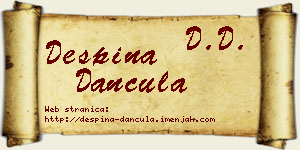 Despina Dančula vizit kartica